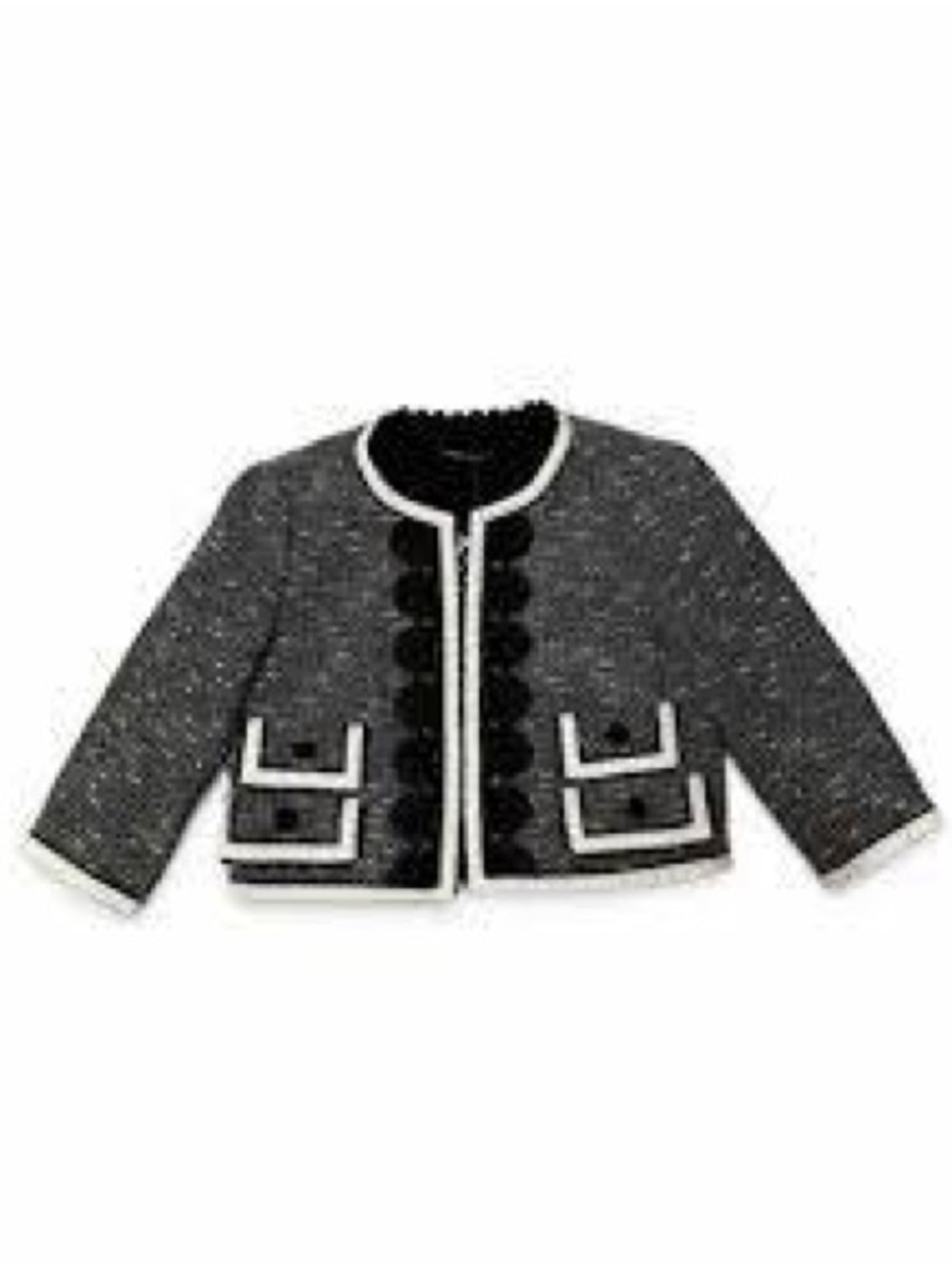 Nanette Lepore Black and White Tweed Jacket.